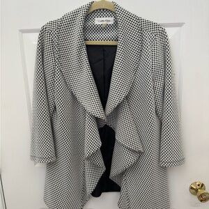 Calvin Klein Women's Monochrome Draped Blazer